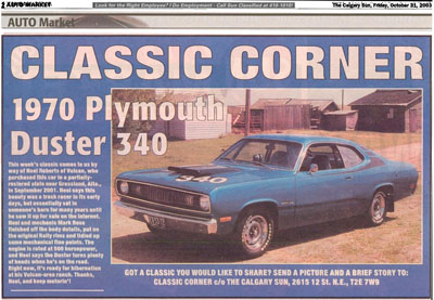 1970 Plymouth Duster 340